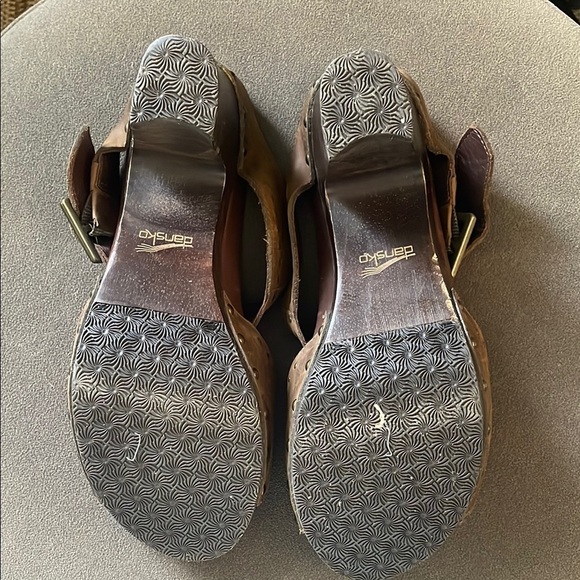 Dansko Ripley Studded Brown Leather Wood Platform Sandal Womens 9.5/40 Euro - Picture 9 of 9
